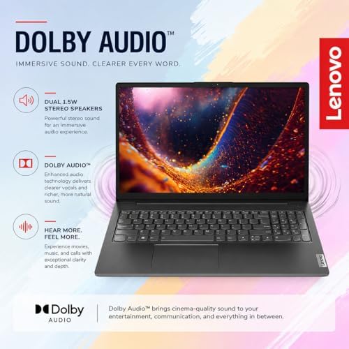 Lenovo V15 Business Laptop 2026 Edition, AMD Ryzen 3 7000-Series(Beat i7-1065G7), 15.6" FHD Display, 16GB DDR5 RAM, 512GB NVMe SSD, Wi-Fi 6, RJ-45, Dolby Audio, Windows 11 Pro, no Mouse - Image 4