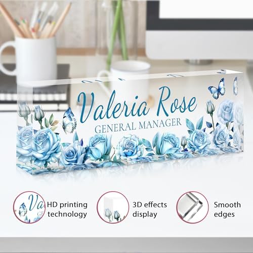 Custom Name Plate for Desk, Acrylic Desk Name Plate Personalized, Employee Appreciation Gifts, Office Desk Accessories for Woman Teacher Nurse, Coworker Gifts for Manager Assistant - Image 4