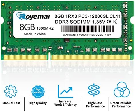 PC3-12800SL 8GB DDR3 12800 1600MHz PC3-12800 8G 1Rx8 204-pin Sodimm CL11 1.35V Laptop Notebook RAM Memory Module - Image 3