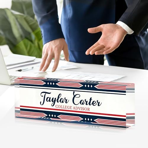 Custom Name Plate for Desk, Acrylic Desk Name Plate Personalized, Employee Appreciation Gifts, Office Desk Accessories for Woman Teacher Nurse, Coworker Gifts for Manager Assistant - Image 2