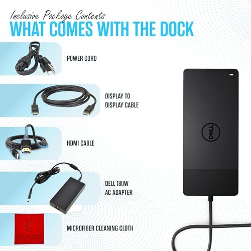 WD22TB4 Dell Thunderbolt 4 Dock, 40Gbps Docking Station USB-C USB-A - Image 2