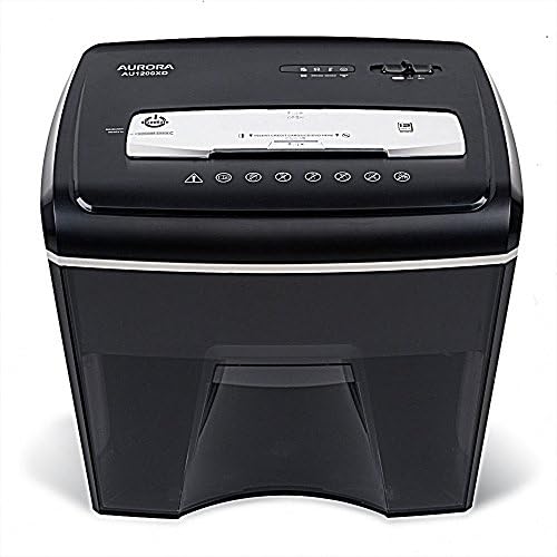 Aurora AU1200XD Compact Desktop-Style 12-Sheet Crosscut Paper and CD/Credit Card/Junk Mail Pullout Basket Shredder - Image 2