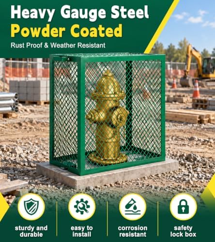 Steel Backflow Preventer Cage 30x13x30 Inch Outdoor Lockable - Image 3