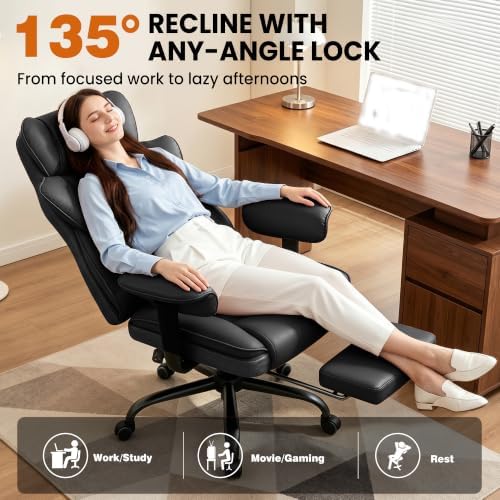 Office Chair, Desk Chair with Soft Adjustable Armrests - Image 4