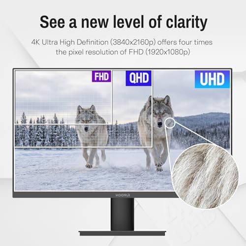 KOORUI 32 Inch 4K UHD Computer Monitor,60Hz,3840×2160p VA Panel,Black - Image 6