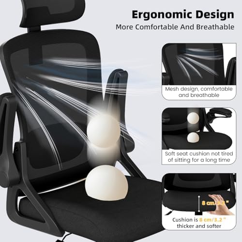 Ergonomic Office Chair Desk Chair with Adjustable Lumbar Support - Image 5