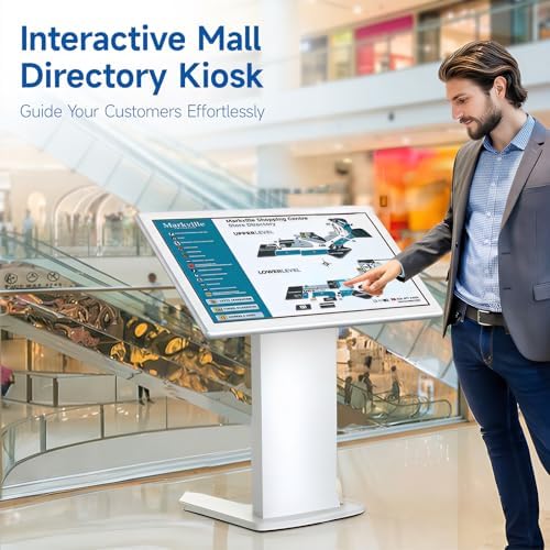 43 Inch Touch Screen Self Service Kiosk, Floor Standing Digital Signage Display, FHD Android Interactive Information Kiosk for Retail Stores, Restaurants, Shopping Mall Wayfinding, Advertising - Image 4