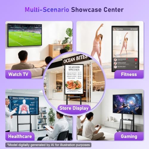 Smart Board 49 Inch Interactive Whiteboard, RK3588 Flagship Chip 6ms Low Latency, Android 12 8+64GB, Wireless Cast & Screen Mirroring, Overseas App Ready for Classroom Office Business Home(Board Only) - Image 5