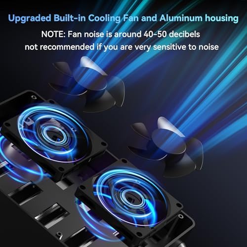 CENMATE Aluminum 6 Bay Hard Drive Enclosure with Cooling Fan for 2.5“/3.5" SATA HDD/SSD with USB A/C 3.0, Support Hot Swappable, Tool-Free HDD Enclosure, DAS(NO RAID/NAS) - Image 4