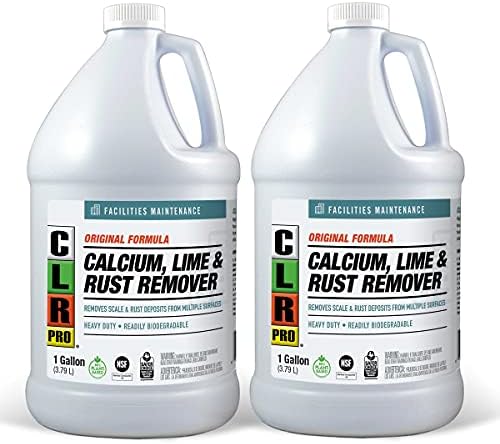 CLR PRO Calcium, Lime and Rust Remover, 1 Gallon Bottle (Pack of 2) by CLR