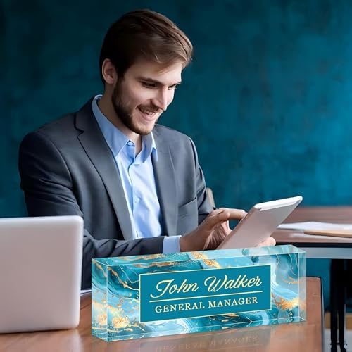 Ship Next Day Desk Name Plate Personalized, Custom Name Plate for Desk - Image 4