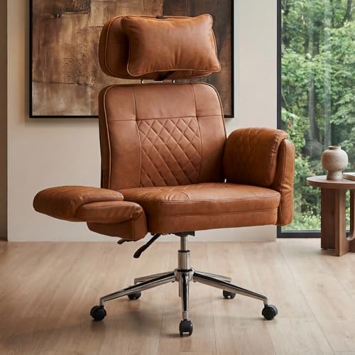 Big and Tall Ergonomic Office Chair, Criss Cross Desk Chair with Pivot Arms by IKALIFE