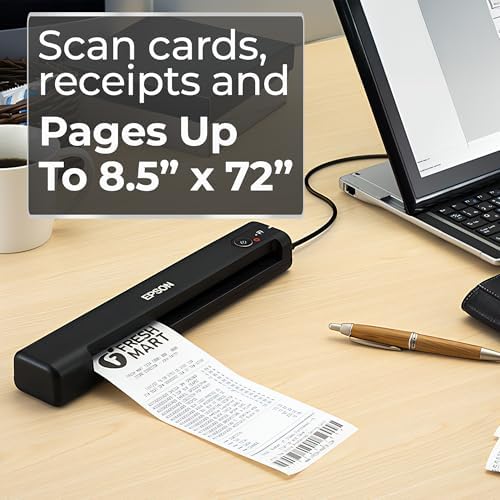 Workforce Es-50 Portable Document Scanner for Laptop - Complete Bundle for Pc and Mac – Best Travel Photo Scanner, with Feeder, Wireless, Mobile Friendly, Mini USB Cable Included (Renewed) - Image 4