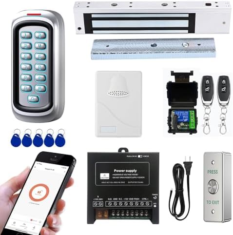 Door Access Control System 600lbs Magnetic Lock Kit, WiFi Tuya App Control by YUHANUS