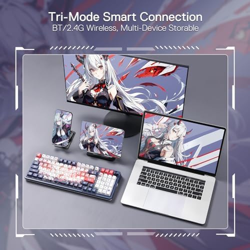 Redragon K686 PRO Wireless RGB Gasket Gaming Keyboard, Dye-Sub Anime Keycap - Image 6