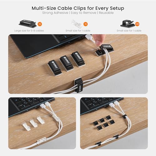 EUREKA ERGONOMIC 316PCS Under Desk Metal Cable Kit, Black - Image 6