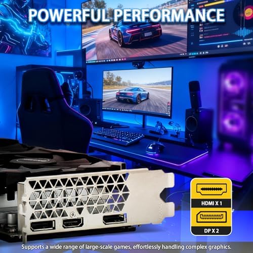 RX 590 8GB 2304SP Gaming Graphics Card GDDR5, 256bit PCIe 3.0 x16,8-Pin Input DirectX 12 GPU for Gaming PC, DPx2+HDMI Output, 1080P Display, Dual Fan Cooling with Low Noise and Quiet Work - Image 3