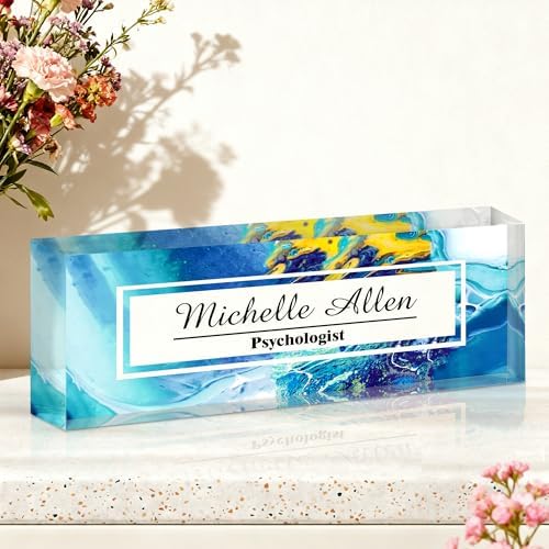 Ship Next Day Custom Name Plate for Desk, Desk Name Plate Personalized by Unknown