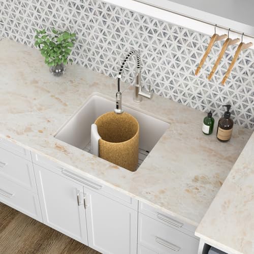 Kichae 12 Deep Undermount Laundry Sink 21x18 Granite Composite Quartz Sink - Image 6