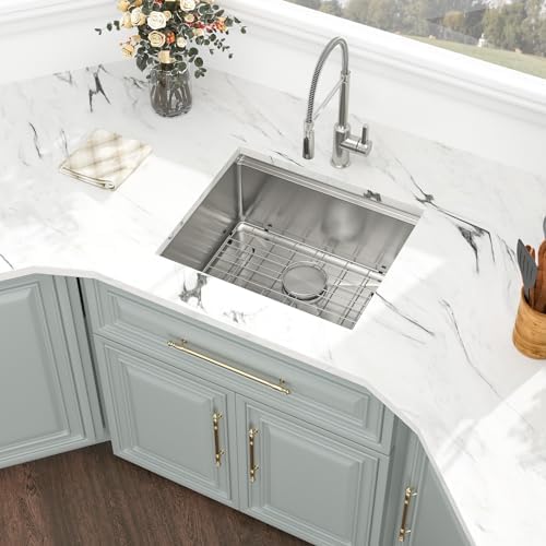 Kichae 23 Undermount Kitchen Sink Stainless Steel 16 Gauge Workstation - Image 3