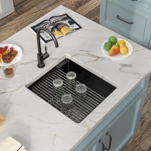 17"x19" Undermount Black Bar Prep Sink Workstation - Image 3