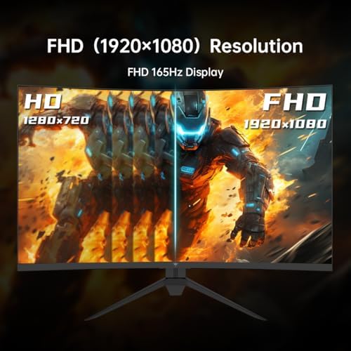 KTC 32 Inch Curved Gaming Monitor, FHD 1080P 165Hz 1500R Monitor, H32S17C - Image 5