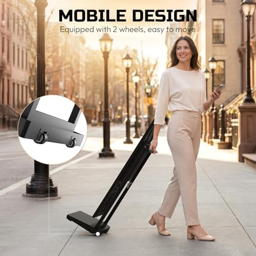 43" Digital Signage Display Kiosk, 4K UHD Anti-Glare LCD Advertising Screen, Portable Floor Standing Auto AD Player Android14 App-Based Control with USB/HDMI/WiFi, Bluetooth 5.3 - Image 6