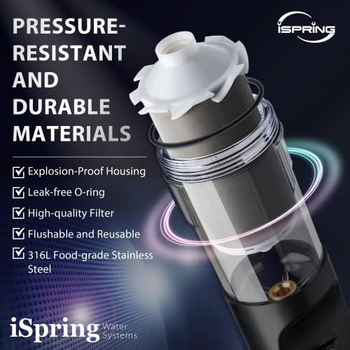 iSpring WSP50J Jumbo Spin Down Sediment Filter, Sediment Buster, 50 Micron - Image 5