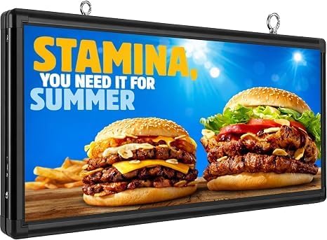 P6 Outdoor Full Color LED Scrolling Sign 40” x 18”, Programmable Digital Display with WiFi & USB Control, High Brightness Waterproof LED Message Board for Storefront Business Advertising by Unknown