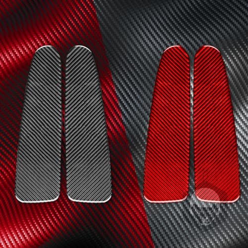 Real Soft Red Carbon Fiber Car Seat Side Panel Anti-Scratch Cover Collision Protector Sticker Auto Interior Decoration Accessories Compatible with Benz Smart 2016 2017 2018 2019 2020 2021 - Image 5