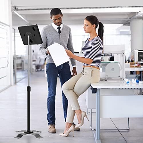 Compact Floor Stand – CTA Floor Stand w/Security Enclosure for iPad 11 (A16) - Pro 11-inch M4 - Air 11-inch M3- iPad 10th Gen - Galaxy Tab & More Tablets - Black (PAD-PARAAFS) - Image 6