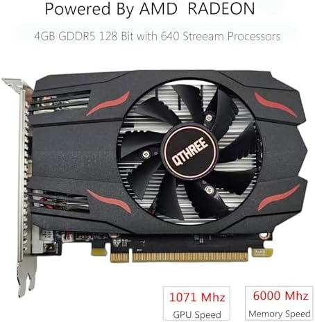 QTHREE Radeon RX 550 4GB Graphics Card,GDDR5 128-Bit,DP/HDMI/DVI-D,Computer Video Card for PC Working,ITX GPU,PCI Express 3.0X8,DirectX 12 - Image 2