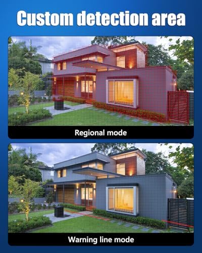 Wireless Security Camera 3 Lens 5G/2.4G WiFi 6MP Triple Lens Camera,2K HD PTZ Dome Cameras with Automatic Cruise, Color Night Version, Motion Detection - Image 3