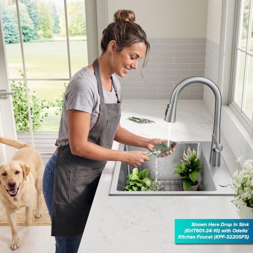KRAUS Fairlane 24 in Undermount Single Bowl Stainless Steel Kitchen Sink - Image 6