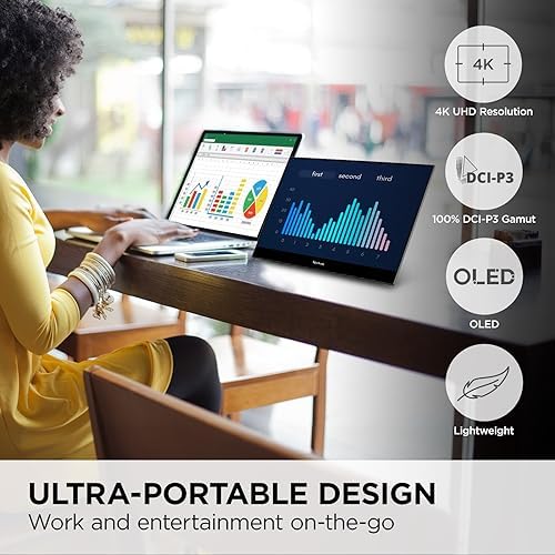 ViewSonic VX1655-4K-OLED 16 Inch 4K UHD OLED Portable Monitor for Laptop - Image 2