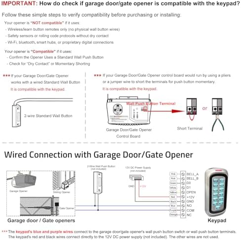 Wireless WiFi Tuya Access Control Keypad, 12V DC Metal Door Access Control - Image 3