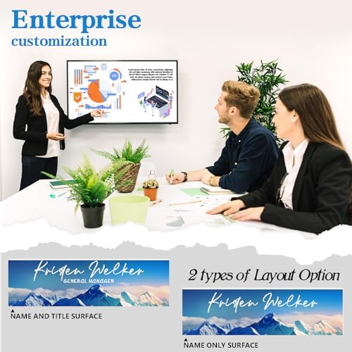 Custom Office Name Plate for Desk - Desk Name Plate Personalized Gifts for Coworkers, Boss, Employees, Teacher, Nurse - Office Desk Decor for Women Men - Employee Appreciation Gifts (Snow Mountain) - Image 3