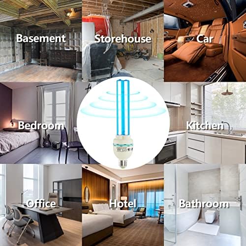 COOSPIDER 36 Watts UVC Light Bulb, UV Lamp for Basement/Storehouse/Car, E26 110V CTUV-36 (Ozone Free) - Image 5