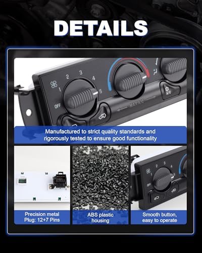 599-266 A/C Heater Climate Control Module Panel Switch for Chevy, GMC - Image 2