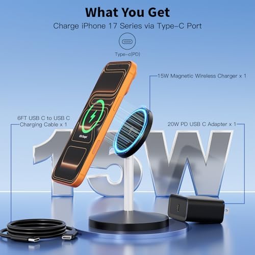 Magnetic Wireless Charger i Phone Stand 15W Fast Mag-Safe Charging Station - Image 2
