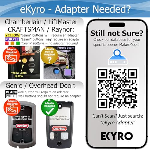eKyro Smart Garage Door Opener - Universal WiFi Remote Controller Compatible with Alexa, Google Home, iPhone, Siri, Android, Door Left Open Alert, Door Security Systems, Updated Model - Image 2