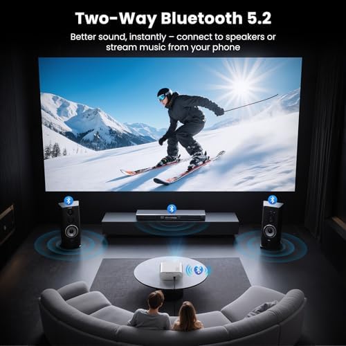 HOMPOW Official Licensed Smart Mini Projector with Wifi and Bluetooth - Image 4