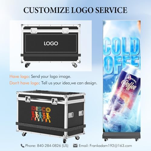 80 Inch LED Digital Signage Display with P1.86, LED Poster Screen Frameless Splicing, Advertising Display GOB LED Screen with Flight Case for Giant Commercial Events & Rentals (Black, 1 Unit) - Image 3