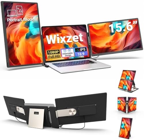 15.6" Laptop Screen Extender, Detachable Portable Monitor for Work & Travel by WixzetLaptopScreenExtender