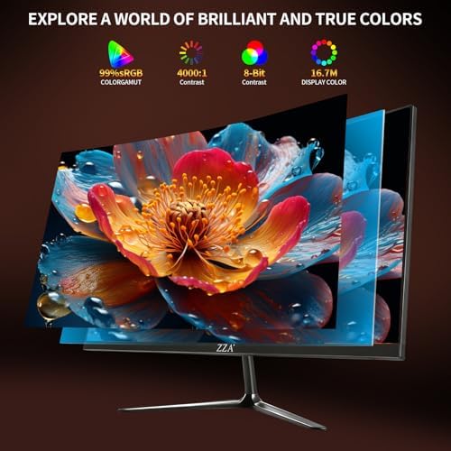 ZZA 24.5 Inch FHD (1920x1080) 120Hz Curved Gaming Monitor, 3000R Curvature VA Panel, 1ms MPRT, AMD FreeSync, Ultra-Thin Bezel, Eye Care, for Esports,PC - Image 4