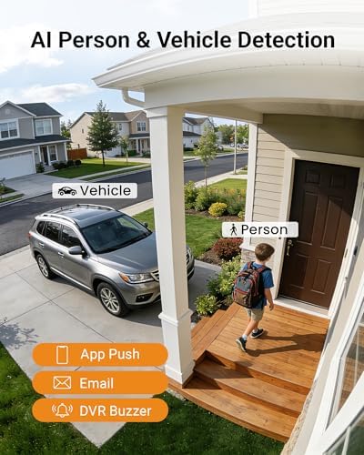Anlapus 5MP Home Security Camera System, 8pcs 3K Pan Tilt Cameras, 1TB HDD - Image 4
