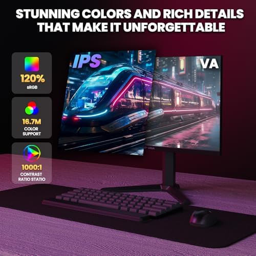 CRUA 27" FHD 540Hz IPS Gaming Monitor, FreeSync, Adjustable Vertical Pivot - Image 7