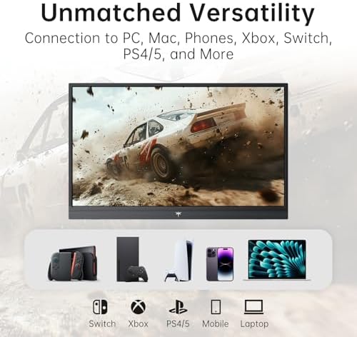 KTC Portable Monitor 15.6 Inch FHD 1080P Travel Monitor for Laptop H15F9 - Image 2
