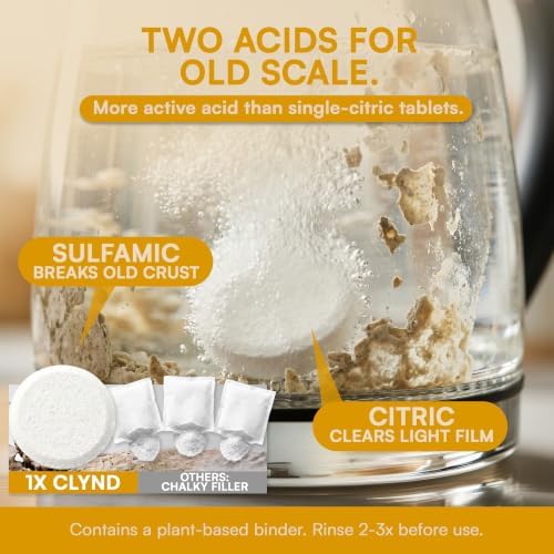 Electric Kettle Descaler Cleaner Tablets, 24-Pack Water Distiller Cleaner, Hard Water Limescale Remover, Dual Sulfamic and Citric Acid For Cleaning Coffee Machine, Ice Maker, Tea Maker - Image 2