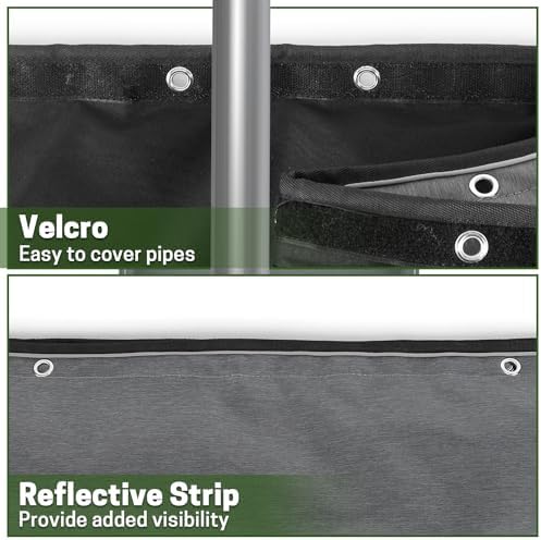 Backflow Preventer Cover, Insulated Cover Outdoor Pipe Insulation for Winter Freeze Protection and Backflow Valve, Irrigation Pipe, Sprinkler Valve, Winter Water Well Pump Covers, 12×14 IN - Image 4